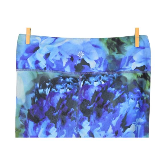 ATHLETA FLORAL BLOOM CHATARUNGA BLUE GREEN CAPRI LEGGING - Picture 6 of 8